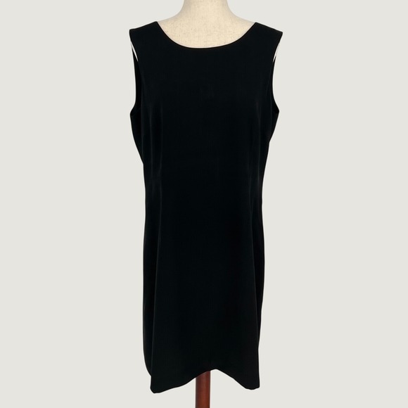 Tommy Bahama Dresses & Skirts - Tommy Bahama Womens 100% Silk Shift Sheath Dress Size 14 Black LBD Quiet Luxury